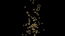 yellow bubbles on a black background